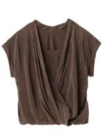 カシュクールブラウス/ボルドー(064)