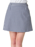 ギンガム台形ミニSK/クロ