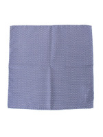 シルク100%音符柄ポケットチーフ/ネイビー(093)