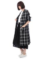 チェックガウンシャツ/ダークグリーン(223)