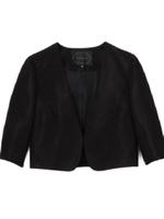 ノーカラーショートジャケット/ブラック(019)