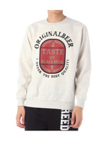 ビールラベル風スウェットプルオーバー/アイボリー(004)