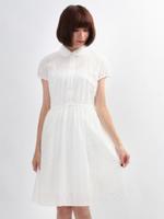 プチフラワー刺繍ワンピース/ブラック(019)