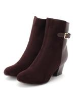 ベルトツキコンビショートブーツ/ダークブラウン(043)