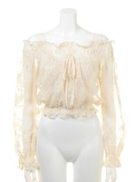 ボタニカルフロッキーブラウス/WINE