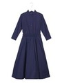 ボタンダウンシャツワンピース/NVY