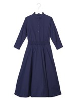 ボタンダウンシャツワンピース/NVY