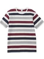 マルチボーダーTシャツ/ワインレッド(363)