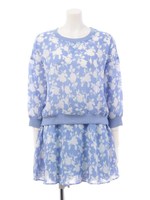 花柄orギンガムチェックプルオーバーセットアップ/花柄・ピンク