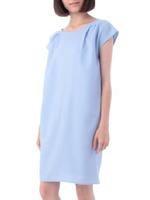 後ろねじりジョーゼットワンピース/サックス(090)