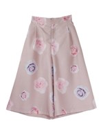 rose shantung gaoucho pants/black