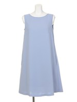 Ａラインノースリーブワンピース/ライトブルー