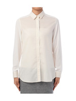 シャンブレー切り替えバイカラーシャツ/ブルー系(090)