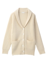 ショールカラーニットカーディガン/オフホワイト(003)