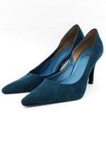 スエードポインテッドトゥパンプス/ダークグリーン