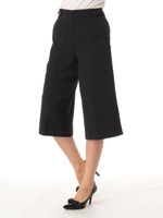 センタープレスワイドパンツ/ブラック