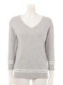 ライン入り総針Vニット(追加生産)/ライトグレー