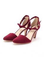 リボンストラップパンプス/ボルドー(064)