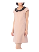 レース衿ポンチワンピース/ピンク(072)