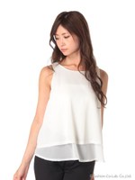裾フリルニットレイヤードＴＯＰＳ/シロ