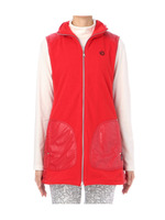 素材切り替えロングベスト/レッド(062)