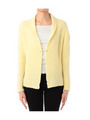 杢テープヤーンニットカーディガン/イエロー系(032)