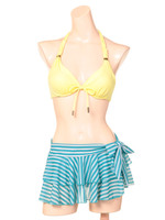 【Pinky&Dianne】レース×バイヤスボーダー/ホワイト