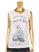 【WEB限定】フリンジフードタンクトップ/ホワイト