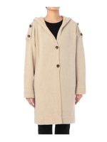 ウール混コート風ニットカーディガン/ライトベージュ(051)