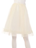 オーガンジーミモレスカート/グレー