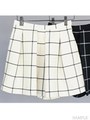 ダブルクロスBIGチェックショートパンツ/オフホワイト