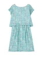 ブラッシュドットワンピース/グリーン系(120)