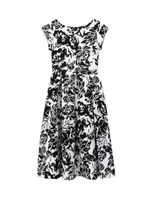 リーフ綿麻ワンピース/ブラック(119)