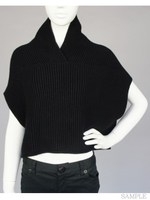 リップルニットTOP/ブラック