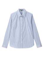 レギュラーカラーストライプシャツ/ライトブルー(391)