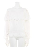 刺繍オフショルブラウス/WHITE