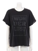 WONDERLUST変形Tシャツ/ブラック