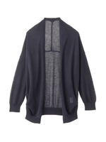 [L]リネン混ラメニットカーディガン/ライトグレー(011)