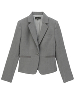 [S]ピンストライプテーラードジャケット/ダークグレー(313)