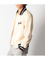 スタジャン風ナイロンブルゾン/オフホワイト(003)