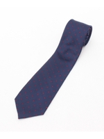 ドット柄シルクネクタイ/ホワイト(801)