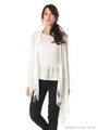 フリンジニットトッパーカーデ/ホワイト
