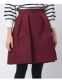 メモリーダブルクロススカート/ボルドー(064)