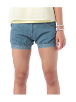 裾ドットストレッチショートパンツ/ライトブルー(091)