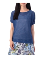 薄手ドルマンニット/ブルー系(097)