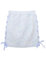 サイドレースアップミニスカート/ブルー