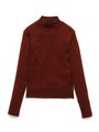 シンプルタートルニットトップス/BLK