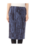 ジオメトリックストライプスカート/ブルー(192)