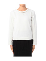 ネックレスビジュー裏毛プルオーバー/ネイビー(093)