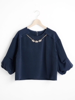 ネックレス付プルオーバー/エクリュ